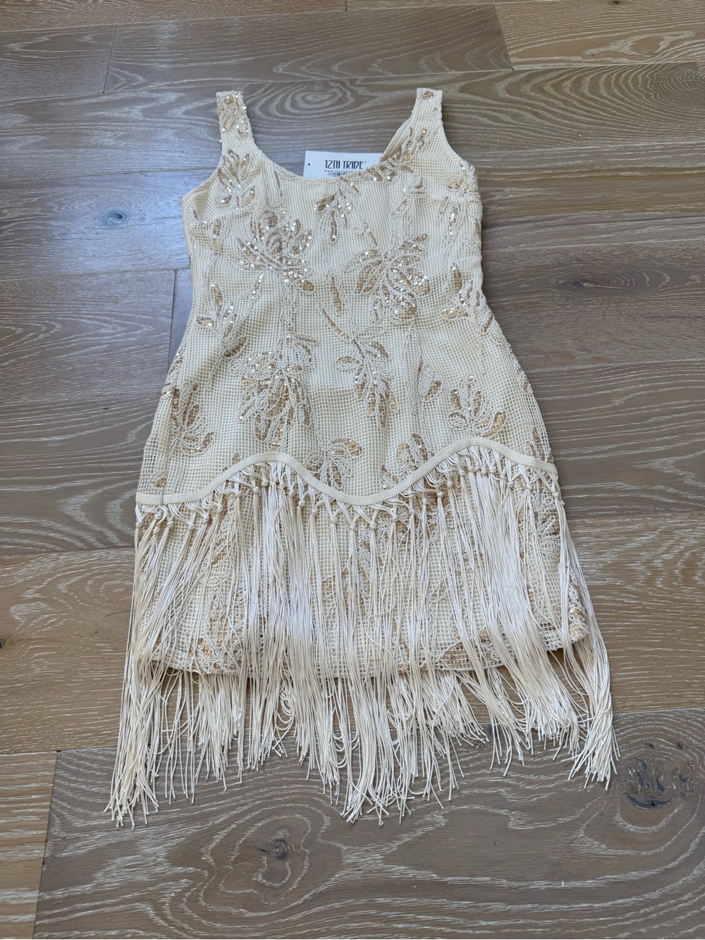 12th Tribe Ophelia Gold Sequin Fringe Dress - Picture 5 of 7